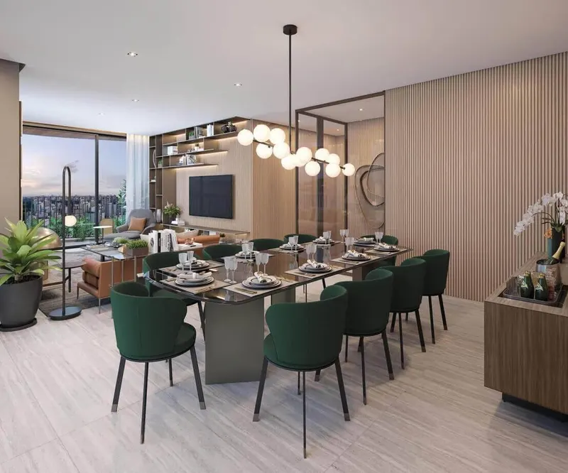 Interior no Address Jardins (decorado da construtora)